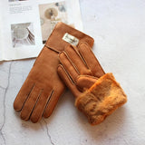 Sheepskin Shearling Wool Fur Gloves 