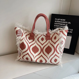 Yves Fringe Canvas Tote Bag
