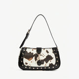 Zahra Cowhide Prints Western Shoulder Bag