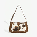Zahra Cowhide Prints Western Shoulder Bag