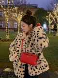 Zaya Faux Snow Leopard Plush Fur Jacket watereverysunday