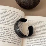 Zola Croc-Embossed Leather Cuff Bracelet