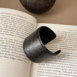 Zola Croc-Embossed Leather Cuff Bracelet