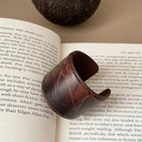 Zola Croc-Embossed Leather Cuff Bracelet