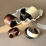 Zola Croc-Embossed Leather Cuff Bracelet