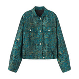 Zordie Metallic Jacquard Bomber Jacket