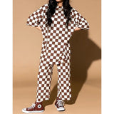 Izara Two-Piece Prints Casual Tee and Pants Set