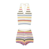 Chiara Striped Crochet KnitHalter Top & Short
