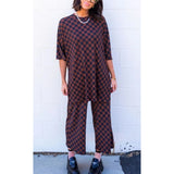 Izara Two-Piece Prints Casual Tee and Pants Set