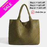 Eivissa Faux Leather Woven Totes - 16 Colors