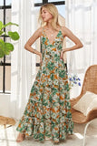 Gia Vintage Floral Halter Maxi Dress