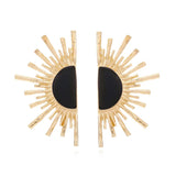 Kara Half Star Burst Geometric Earrings