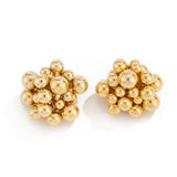 Ivana Metallic Geometric Beads Stud Earrings
