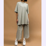 Izara Two-Piece Prints Casual Tee and Pants Set