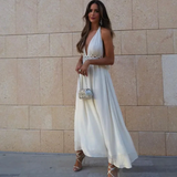 Hollie Goddess Grecian Halter Dress - Size Small