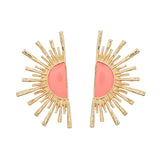 Kara Half Star Burst Geometric Earrings