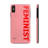 FEMINIST SPOKE iPhone Cases - Pink