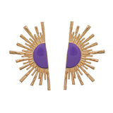 Kara Half Star Burst Geometric Earrings