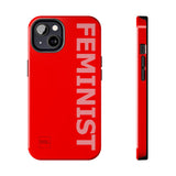 FEMINIST SPOKE iPhone Cases - Red
