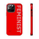FEMINIST SPOKE iPhone Cases - Red