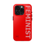 FEMINIST SPOKE iPhone Cases - Red