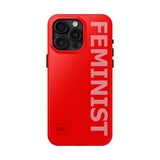 FEMINIST SPOKE iPhone Cases - Red