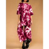 Izara Two-Piece Prints Casual Tee and Pants Set