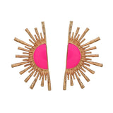 Kara Half Star Burst Geometric Earrings