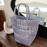 Rubie Metallic Wove Tote Bag