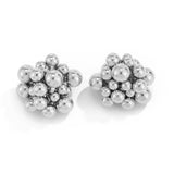 Ivana Metallic Geometric Beads Stud Earrings
