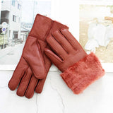 Sheepskin Shearling Wool Fur Gloves 