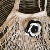 Camelina Crochet Mesh Tote - Black or White