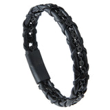 Chain Braided Leather Bracelet