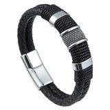 Tri Stripe Leather Bracelet