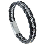 Chain Braided Leather Bracelet