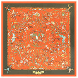 Vintage Garden Floral Silk Scarves - 50"x50", 5 Colors